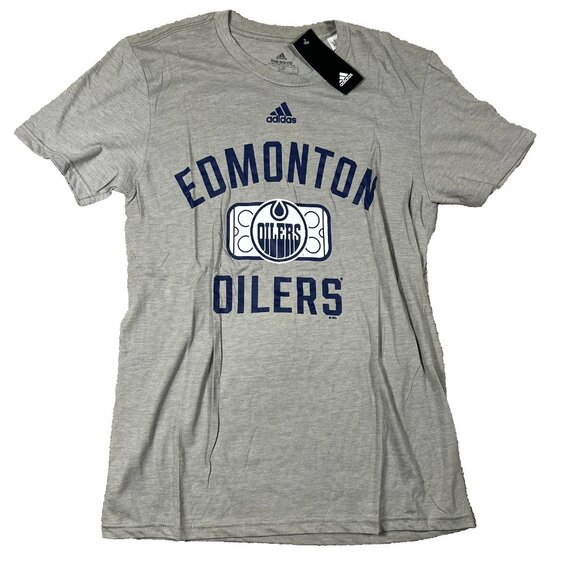 adidas Tops - Adidas Womens Small Gray‎ Edmonton Oilers NHL Performance The Go To Tee NWT
